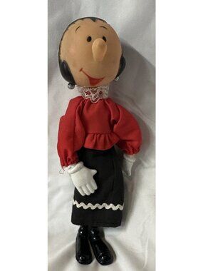 Vintage collectible 1979 KFS Olive Oyl Toy Doll from Popeye 8.5" Soft Head